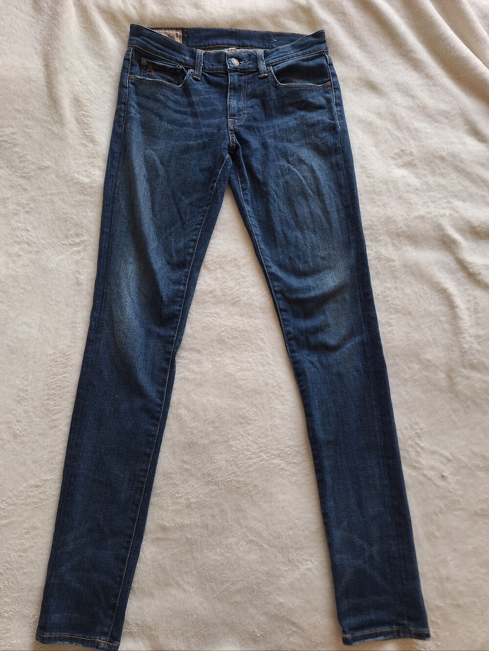 Polo Ralph Lauren Tompkins Skinny Jeans 32 Inseam Dark Wash Stretch Women's 28